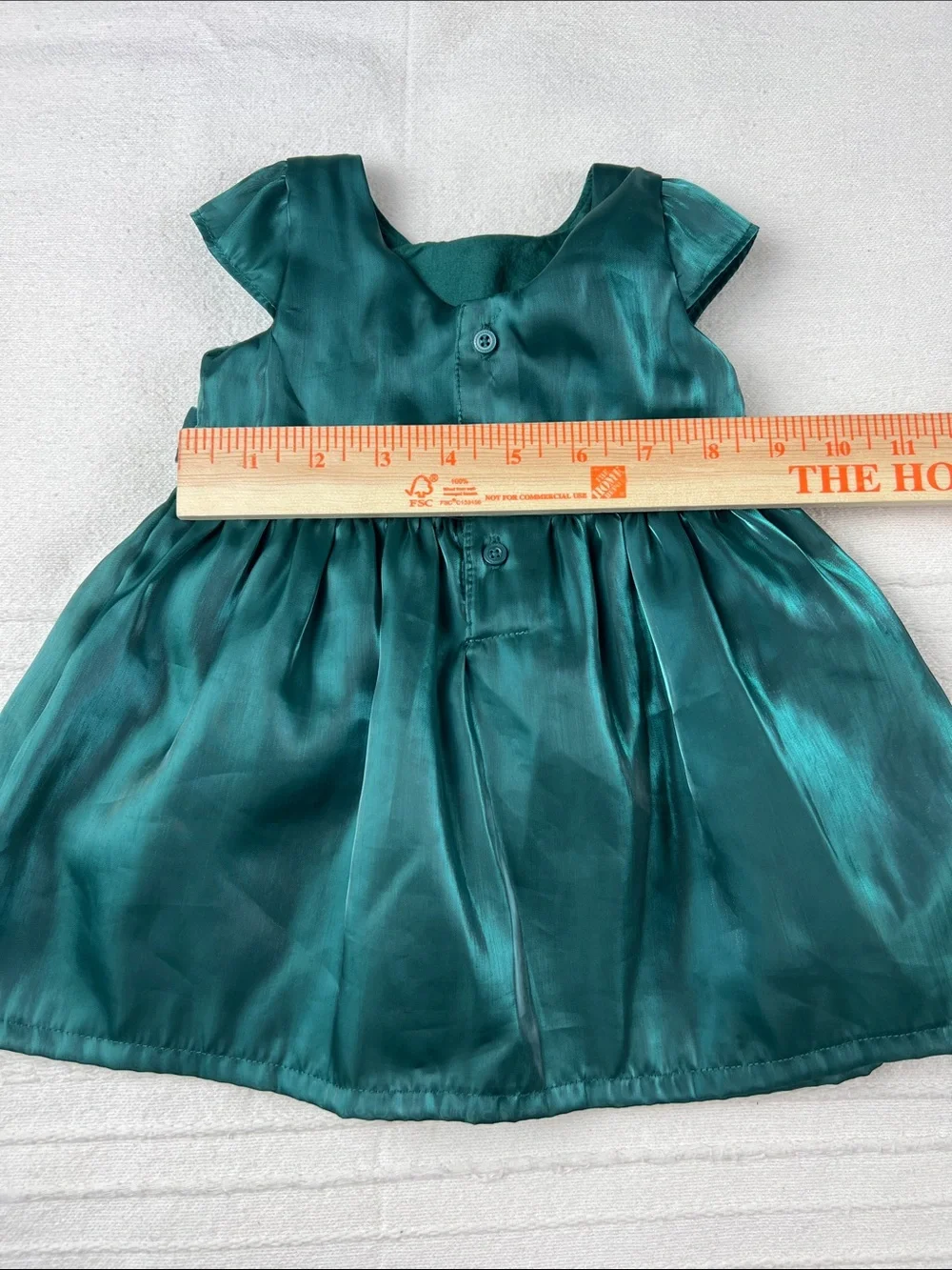 Carter's Teal Satin Bow-Detail Party Dress, 3 months